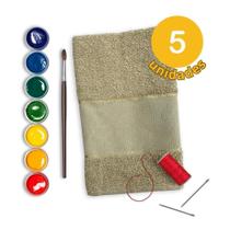 Lavabo Para Artesanato 100% Algodão Kit 5 Uni Marrom