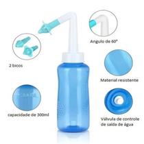 Lavador Nasal Azul Original para Sinusite com Frasco de 300ml