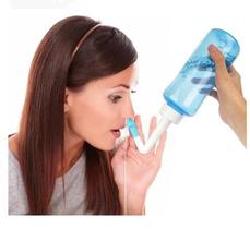 Lavador Nasal Para Combate A Sinusite Limpeza Nariz Azul