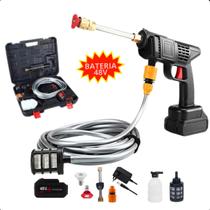 Lavadora Alta Pressão Sem Fio Recarregável e Portátil, Ideal para Carro e Moto Lavadora Alta Pressão Sem Fio Recarregável e Portátil, Ideal para Carro e Moto