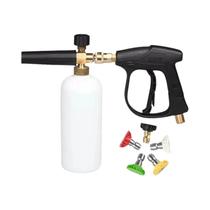 Lavadora De Alta Pressão Com Canhão De Espuma De Neve E Pistola De Pulverização 1/4" Com Conector