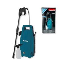 Lavadora De Alta Pressão HW101 Makita 1450 PSI Eletrica Compacta Para Limpeza Residencial Veiculos Áreas Externas Uso Doméstico Portátil Com Jato