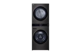 Lavadora e Secadora Elétrica Smart LG WashTower 17kg Aço Escovado Preto com Inteligência Artificial AIDD - WK17BS6A