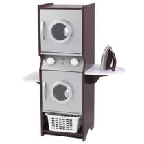Lavadora e secadora empilhável Laundry Playset KidKraft com ferro 3+ Y