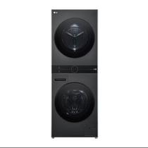 Lavadora e secadora lg washtower 14kg com ia em aço inox black 127v wk14bs6