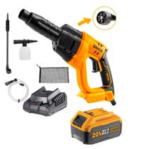 Lavadora Jato De Alta Pressão Ingco A Bateria de 5.0a 20v C/ Acessórios Lavadora Jato De Alta Pressão Ingco A Bateria de 5.0a 20v C/ Acessórios