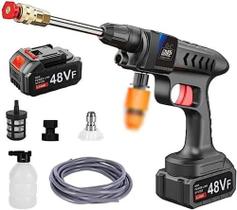 Lavadora Jato De Alta Pressão Recarregável Portátil Sem Fio Cor Preto Frequência Voltagem 110v/220v Lavadora Jato De Alta Pressão Recarregável Portátil Sem Fio Cor Preto Frequência Voltagem 110v/220v