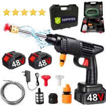 Lavadora Lava Jato 48V Portátil 50 BAR 2000 W Alta Pressão Recarregável Kit 2 Baterias Com Maleta Resistente - NoroTech Eletrônicos