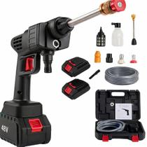 Lavadora Lava Jato Portátil Alta Pressão Recarregavel Kit 2 Baterias 48V Com Maleta