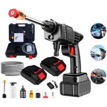 Lavadora Lava Jato Portátil De Alta Pressão Com 2 Baterias Preto 127/220v 50hz/60hz