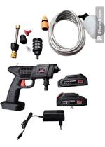 Lavadora Portátil Alta Pressão 1000w 2 Baterias 36v Sem Fio Preto