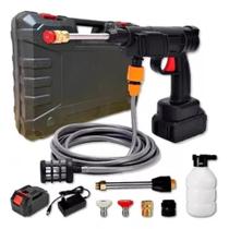 Lavadora portatil alta pressao recarregavel sem fio gatilho kit completo Lavadora portatil alta pressao recarregavel sem fio gatilho kit completo