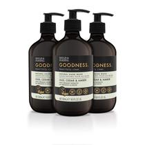Lavagem à mão Baylis & Harding Goodness Oud, Cedar & Amber 500mL x3