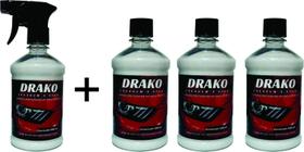 Lavagem a Seco Automotiva Drako - 500ml com borrifador Spray e 3 x 500ml refil