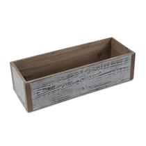 Lavagem cinza retangular de madeira Planter Cheung 35x13x10 cm Lavagem cinza retangular de madeira Planter Cheung 35x13x10 cm