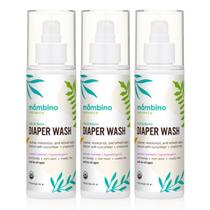 Lavagem de área de fraldas Mambino Organics 150 ml, pacote com 3 peles sensíveis