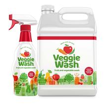 Lavagem de frutas e vegetais Veggie Wash, spray de 473 ml e recarga de 3,78 L
