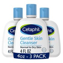 Lavagem facial Cetaphil, limpador suave e hidratante, pacote de 120 ml x 3