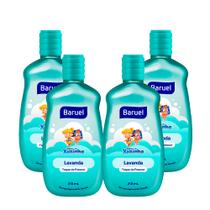 Lavanda Turma da Xuxinha - Dermatologicamente Testado 210ml - Fragrância Relaxante Bebê e Criança (Kit com 4) - Baruel