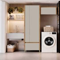 Lavanderia 2 Peças 3 Portas 1 Gaveta Nesher 100 MDF Lavanderia 2 Peças 3 Portas 1 Gaveta Nesher 100 MDF