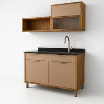 Lavanderia Completa Armário Aéreo Balcão Gabinete Em Mdf Multiuso Nicho Organizador 120cm