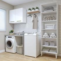 Lavanderia Completo Belém 2 Portas 6 Prateleiras Branco - Kaiki Móveis