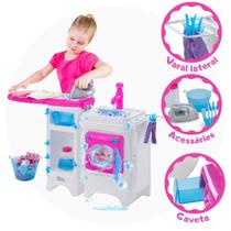 Lavanderia De Brinquedo Sai Água E Com Tabua De Passar - Magic Toys