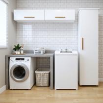 Lavanderia Modulada 1 Armário Multiuso e 2 Armários Aéreo Uberaba Lavanderia Modulada 1 Armário Multiuso e 2 Armários Aéreo Uberaba