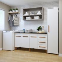 Lavanderia Modulada 1 Armário Multiuso e Balcão Osasco