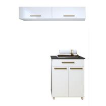 Lavanderia Modulada 2 Armários Aéreo e Balcão Magé - Kaiki Móveis Lavanderia Modulada 2 Armários Aéreo e Balcão Magé - Kaiki Móveis