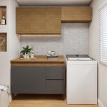 Lavanderia Modulada 2 Armários Aéreos e Balcão 120cm Dakota