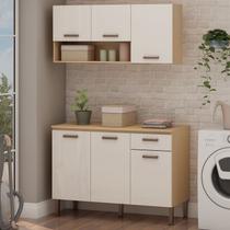 Lavanderia Modulada 2 Peças,1 Armário Aéreo e 1 Balcão 120cm Essência 100% Mdf Lavanderia Modulada 2 Peças,1 Armário Aéreo e 1 Balcão 120cm Essência 100% Mdf