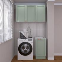 Lavanderia Modulada 2 Peças sem Tampo 1 Armário Aéreo 3 Portas 1 Balcão CabeCasa MadeiraOriginals Lavanderia Modulada 2 Peças sem Tampo 1 Armário Aéreo 3 Portas 1 Balcão CabeCasa MadeiraOriginals