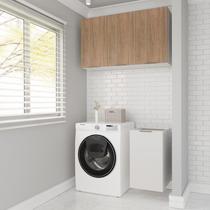 Lavanderia Modulada 2 Peças sem Tampo sem Rodapé Ipanema CabeCasa MadeiraOriginals Branco/Acácia Lavanderia Modulada 2 Peças sem Tampo sem Rodapé Ipanema CabeCasa MadeiraOriginals Branco/Acácia