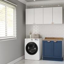Lavanderia Modulada 3 Peças 2 Armários Aéreos 4 Portas 1 Balcão Arizona CabeCasa MadeiraMadeira