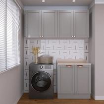 Lavanderia Modulada 3 Peças 2 Armários Aéreos 4 Portas 1 Balcão CabeCasa MadeiraOriginals Lavanderia Modulada 3 Peças 2 Armários Aéreos 4 Portas 1 Balcão CabeCasa MadeiraOriginals