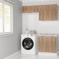 Lavanderia Modulada 3 Peças 2 Armários Aéreos 4 Portas 1 Balcão Ipanema CabeCasa MadeiraOriginals