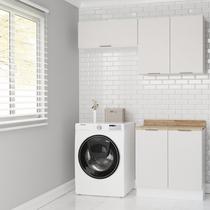 Lavanderia Modulada 3 Peças 2 Armários Aéreos 4 Portas 1 Balcão Ipanema CabeCasa MadeiraOriginals