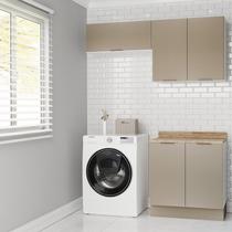 Lavanderia Modulada 3 Peças 2 Armários Aéreos 4 Portas 1 Balcão Ipanema CabeCasa MadeiraOriginals