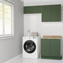Lavanderia Modulada 3 Peças 2 Armários Aéreos 4 Portas 1 Balcão Ipanema CabeCasa MadeiraOriginals