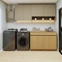 Lavanderia Modulada 3 Peças 6 Portas 2 Gaveta Simone Mendes com Rodapé Simone Mendes Lavanderia Modulada 3 Peças 6 Portas 2 Gaveta Simone Mendes com Rodapé Simone Mendes