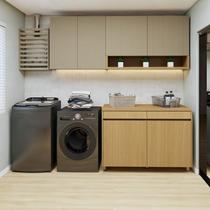 Lavanderia Modulada 3 Peças 6 Portas 2 Gavetas Lavanderia Modulada 3 Peças 6 Portas 2 Gavetas