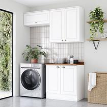 Lavanderia Modulada 3 Peças com Tampo Emily Espresso Móveis
