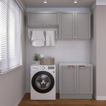 Lavanderia Modulada 3 Peças sem Tampo 2 Armários Aéreos 1 Balcão 2 Portas CabeCasa MadeiraOriginals