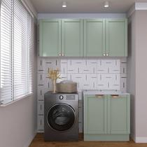 Lavanderia Modulada 3 Peças sem Tampo 2 Armários Aéreos 4 Portas 1 Balcão CabeCasa MadeiraOriginals Verde/Menta/Branco Lavanderia Modulada 3 Peças sem Tampo 2 Armários Aéreos 4 Portas 1 Balcão CabeCasa MadeiraOriginals Verde/Menta/Branco