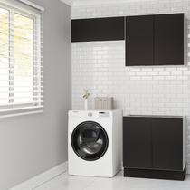 Lavanderia Modulada 3 Peças sem Tampo com Rodapé Ipanema CabeCasa MadeiraOriginals Cinza/Grafite Trama Lavanderia Modulada 3 Peças sem Tampo com Rodapé Ipanema CabeCasa MadeiraOriginals Cinza/Grafite Trama