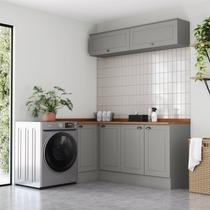 Lavanderia Modulada 5 Peças com Tampo Americana Lavanderia Modulada 5 Peças com Tampo Americana