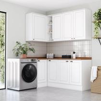 Lavanderia Modulada 5 Peças com Tampo Americana Lavanderia Modulada 5 Peças com Tampo Americana