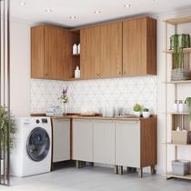 Lavanderia Modulada 5 Peças com Tampo Requinte Lavanderia Modulada 5 Peças com Tampo Requinte