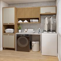 Lavanderia Modulada Armário Multiuso e 2 Armários Aéreos Torino Lavanderia Modulada Armário Multiuso e 2 Armários Aéreos Torino